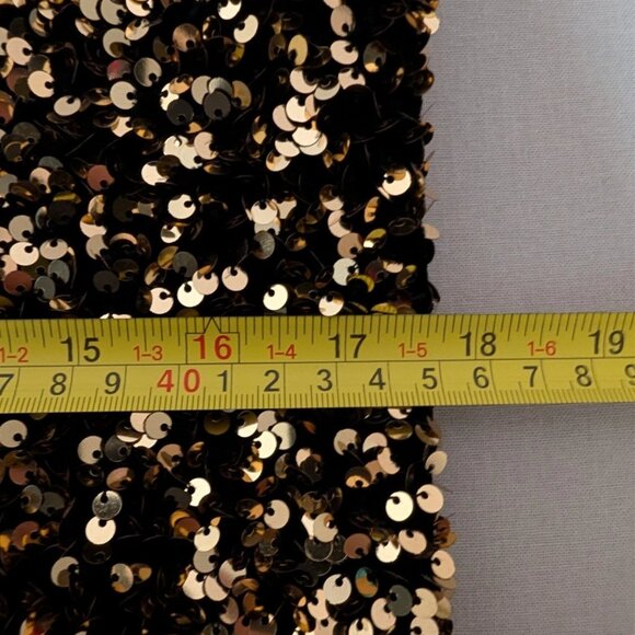 (NWT) Banana Republic Gold Sequin Mini Dress Size M Cocktail Party Sparkle Shift - Picture 6 of 11